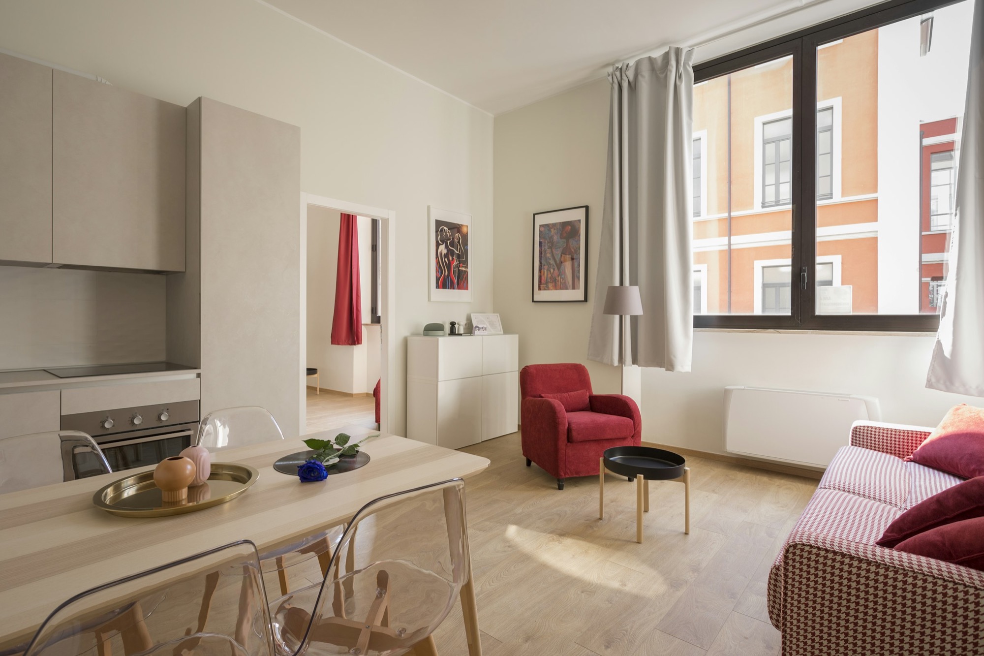 A clean, guest-ready vacation rental living space