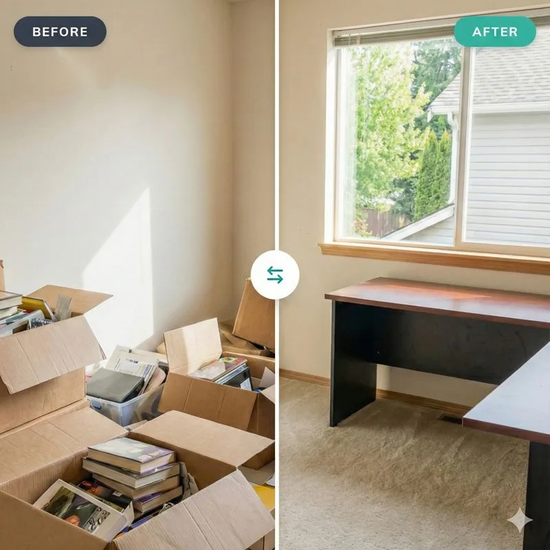 Before and after: move-out deep clean